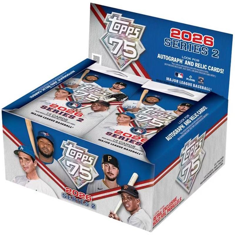 2026 Topps Series 2 Baseball Retail Box with 280 Total Trading Cards + 6 Toploaders and StreetCards Magnet! Look For Rose Gold Holo Foil Parallels!