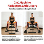 New 2-In-1 Dual Resistance Band Glute Trainer - Hip Abduction And Adduction Exercise Equipment - 1-15 Levels of Resistance Adjustment, for Glute Strengthening Training, Suitable for Home Use, Can Train Upper Back, Adjustable Glute Trainer