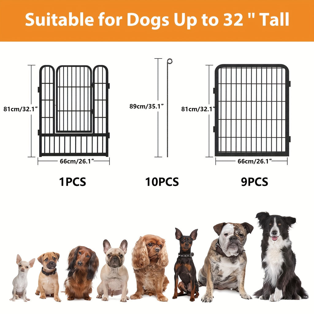 24/20/14/10 Panels Dog Playpen Outdoor, Indoor Pen for Large/Medium/Small Dogs Animals Heavy Duty Pet Exercise Pen for Puppy/Rabbit Portable Dog Fence for RV Camping Garden Yard