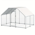Outdoor Large Dog Kennels Playpen Crate Heavy Duty Pet Cage Enclosure Run for Yard with And UV Protected Top Cover Small Animal Run Cage Walk-In Metal Rabbit Cage Outdoor Backyard Garden
