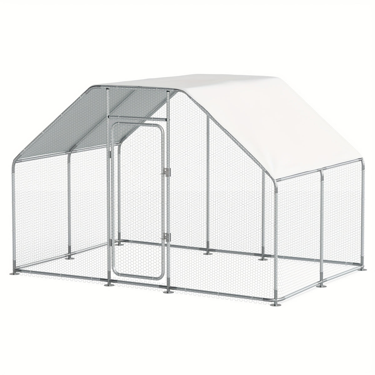 Outdoor Large Dog Kennels Playpen Crate Heavy Duty Pet Cage Enclosure Run for Yard with And UV Protected Top Cover Small Animal Run Cage Walk-In Metal Rabbit Cage Outdoor Backyard Garden