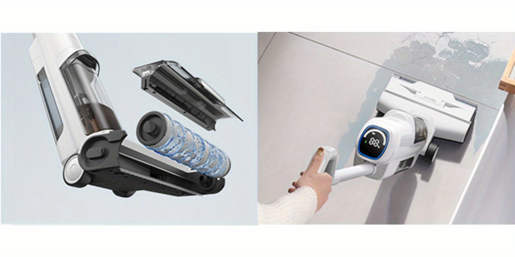 Wet Dry Vacuum Cleaner DREAME K10 Plus for Home Messes, 6.5KPa Suction and Flexible Cord or Battery Operation