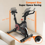 Exercise Bike: 330 Lbs Weight, Stationary Exercise Bike Exercise Bike for Home,Adjustable Magnetic Silent Belt Drive,Indoor Cycling Bike for Home, Suitable for Home Gyms,Rehabilitation Training Scenarios, Christmas Gifts