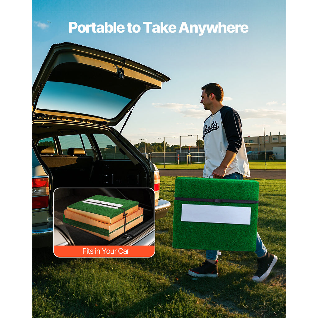 VEVOR Pitching Mound Portable Pitcher Mound Baseball Softball Training, 1.5-2m/2-2.5m, 2+1 style/Wheeled style/T-shaped style