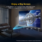 Smart Mini Projector, HD Portable With Dual Band WiFi 6 And BT 5.0, Supports 8K Decoding Native 720P 200 Inch Screen, Android 11.0 OS, Compatible With Smartphones iPad TV HDTV, Creating A Mobile Home Theater Experience, A Budget Gift Suit