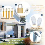 Outdoor Shed + Pergola Combo | Waterproof | Lockable | Air Vents | Store Tools/Grill/Bike