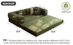 Boneless Sofa Bed, Modern Cloud Couch Folding Sofa Bed, Modular Sofa In A Box Compressed Memory Foam Sofa with Washable Sofa Cover for Living Room, Bedroom, Apartment