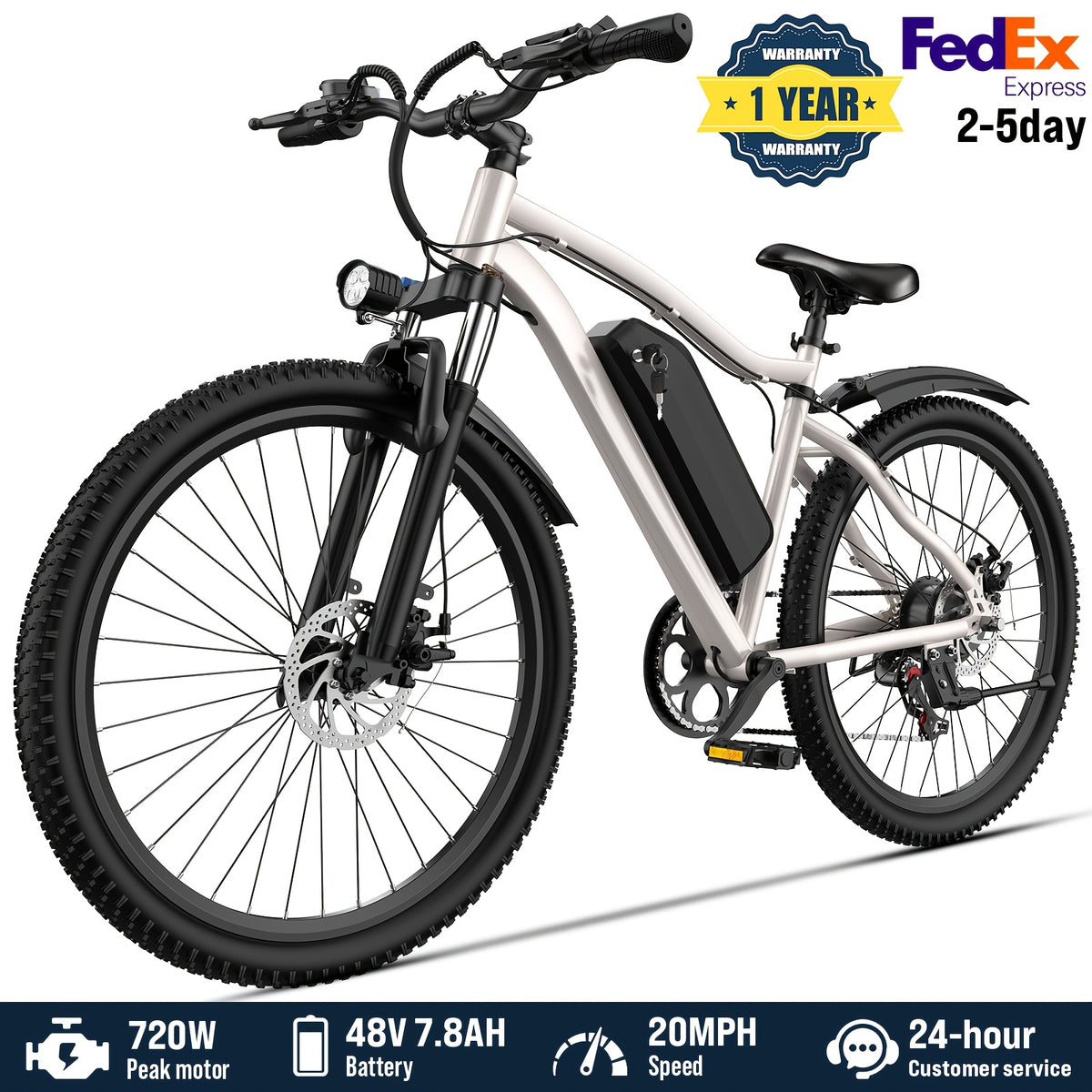 Road Electric Bike 720W Motor Top Speed 20-25MPH 375WH Battery 50 Miles Of Battery Life Suitable for Urban Commuting And Mountain Cross-country for Adults And Teenagers An Ideal Gift for Cycling Enthusiast