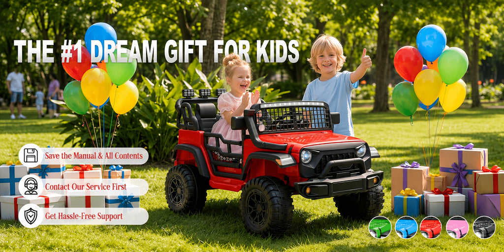 24V 4WD Kids Ride-On UTV Car with Parent Remote Control, 2-Seater, Music, LED Lights, All-Terrain Vehicle for Outdoor Fun, Ideal Gift for Boys And Girls