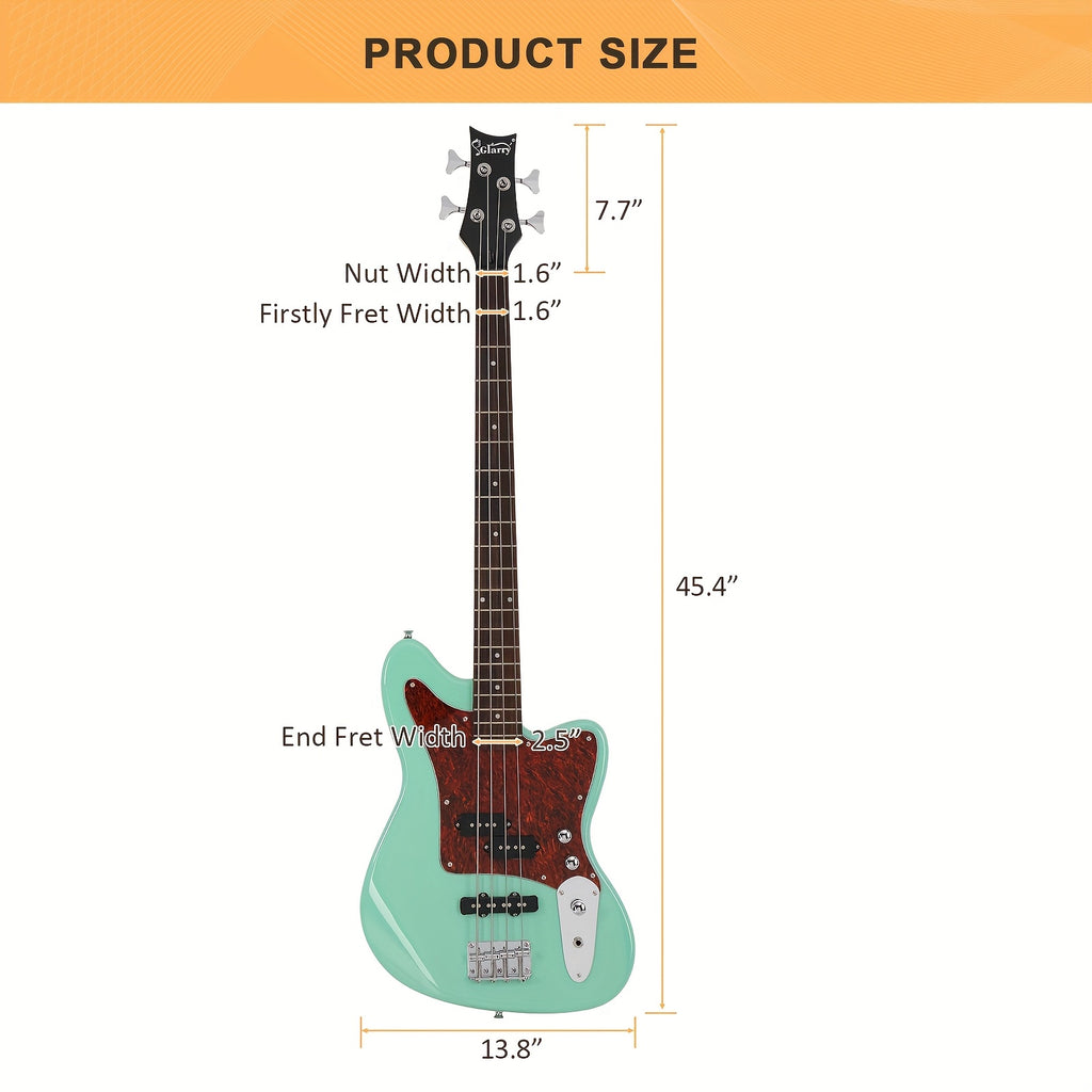 Glarry 4-String Electric Bass Guitar Kit, with Red Pearl Guard Board, Full Size Bass Guitar Kit with 20W AMP, Tuner, Bag And Additions, for Beginner, Bass Musician, Christmas/Festival/Birthday Gift