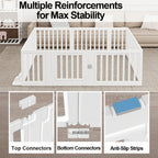 Baby Playpen Baby Fence, 2in 1 Adjustable Shape Baby Playpen, Kids Activity Centre Safety Play Yard Home Indoor Outdoor, Large Space Safe Playpen, Wardrobe Fence Storage Shelf Baby Fence with Safety Gate As Birthday Gift