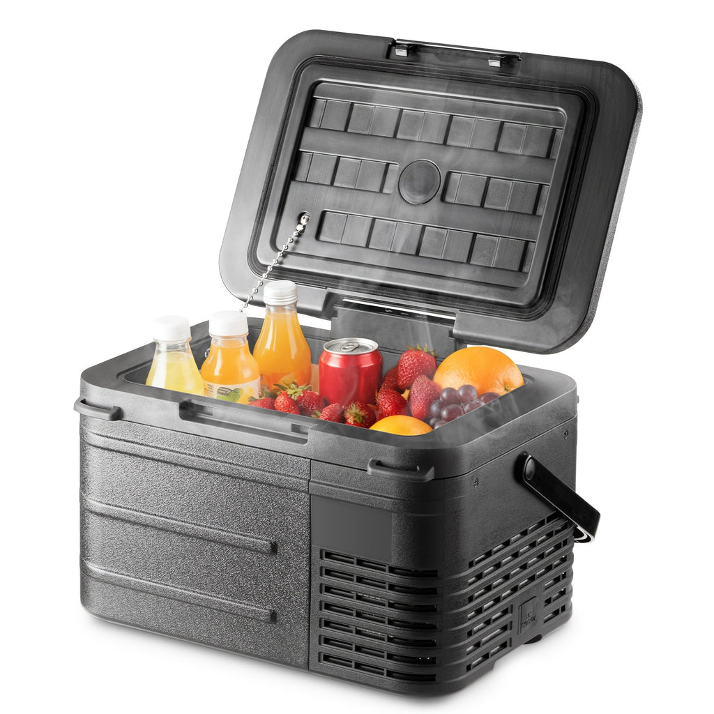Upgraded 10/32/43 QT Portable Compressor Fridge Freezer, 15 Mins Quick Cooling, ECO & MAX Dual Modes, 3-Level Battery Protection, Ideal for Camping RV Home Use