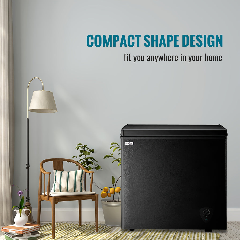 4.2 CU.FT. Compact Chest Freezer with 7 Adjustable Thermostat, Top Open Door Deep Freezer Compressor Cooling with Removable Storage Basket, Perfect for Home Office Dorm Or Apartment