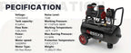 8 Gallon Ultra Quiet Air Compressor, 1.5HP 4.52 CFM, Max 115 PSI Oil-Free Air Compressor Tank, 110V/60Hz, 70dB Air Compressor for Car Repair, Spray Painting, Woodwork Nailing