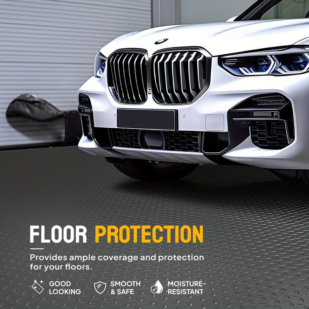 thickened rhombohed-grated PVC garage floor mat for car bottoms, large SUVs, MPVS, and pickup trucks