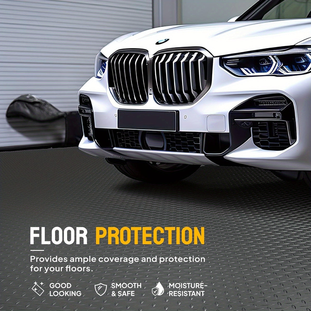thickened rhombohed-grated PVC garage floor mat for car bottoms, large SUVs, MPVS, and pickup trucks