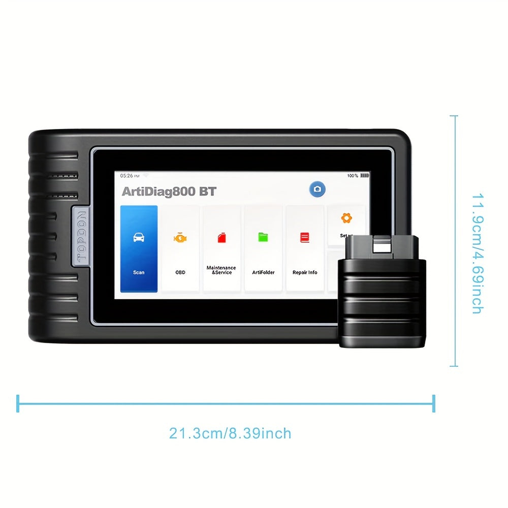 Wireless OBD2 Scanner - AD800BT - Free Lifetime Upgrade - Scan Tool - Automotive Diagnostic Tool - Full System Diagnosis - 28+ Reset Services