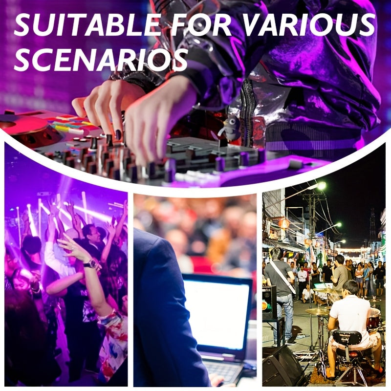 [Portable DJ Stand] Portable DJ Stand - 44 X 41 X 21 Inch Foldable Table With Black And White Gauze | Metal Frame And Padded Carrying Case For Events, Exhibitions, And DJ Sets