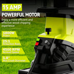 Wood Chipper, 1800W High Power Garden Branch Shredder, 15-Amp Electric Brushless Wood Chipper, Garden Tools With 10 Gallon Collecting Bin, Easy To Clean For Branches, Leaves And Yard Cleanup, Fathers Day Gift
