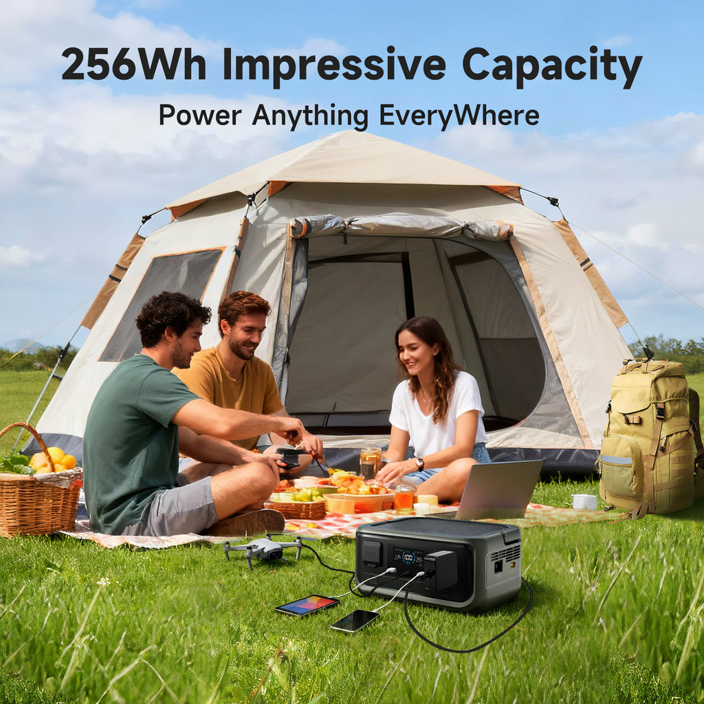 [Outdoor Camping Travel] ALLPOWERS P300 T2 Portable Power Station 256Wh LiFePO4 Battery 300W (Peak 600W) AC Output for Outdoor Camping Travel Home Use