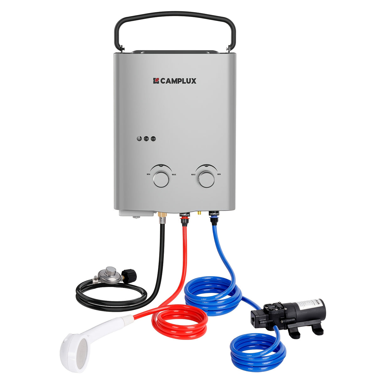 1.32gal 1.32 GPM Propane Tankless Water Heater, Outdoor Instant Hot Water System with 1.2 GPM Pump for Camping And RV Use