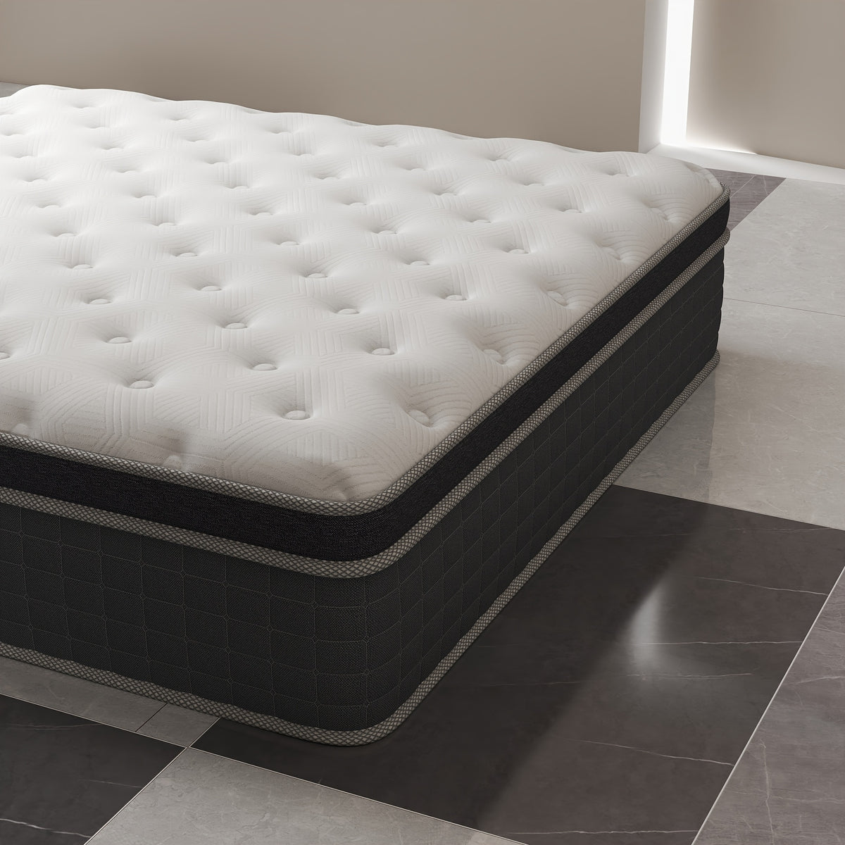 Modern Style Medium Firm High Quality Hybrid Mattress with Pocket Spring And High-Density Foam Breathable And Cooling Twin Full Queen King Size in a Box