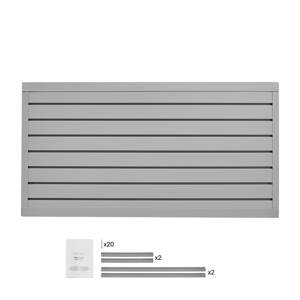 VEVOR 2 x 4 ft / 4 x 4 ft / 8 x 4 ft Slat Wall Paneling PVC White Garage Slatwall with Modular Design White/Grey/Black