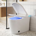 Smart Toilet with Built-in Bidet Function; Bidet Toilet with Heated Seat And Night Light; Modern Tankless Toilet, One-piece Design Featuring Soft-close Lid, Drying Function, Foot Sensor, Automatic Lid, And Seat Functions.