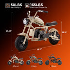 Gas Mini Chopper Bike, DB003 Model 40CC4-Stroke Dirt Bike with Big Headlight, Rear Shock Absorber, Metal Frame, Disc Brakes, Max Load 165Lbs, Up to 20Mph, Product name: gas mini dirt bike, chopper bike