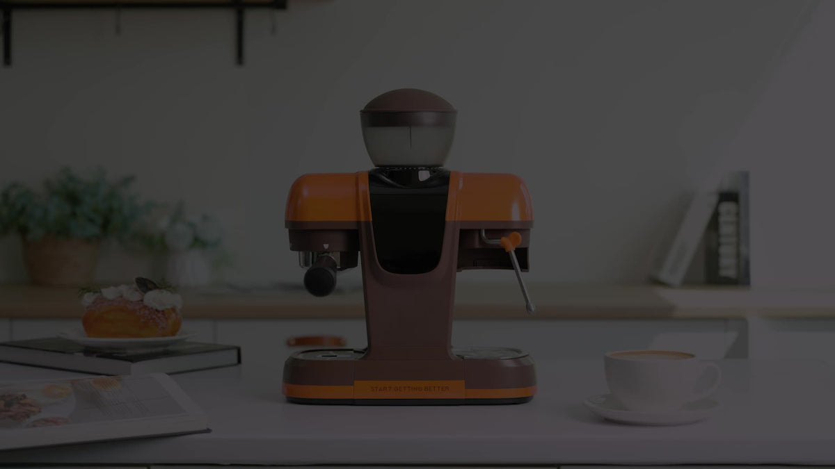 Italian Espresso Machine with 19-Bar Pressure and Conical Burr Grinder for Cappuccinos and Lattes