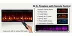 Fireplace Tv Stand with 36 Inch Fireplace Up to 80" TVs, LED Light Entertainment Center And Storage, 70" Modern Wood Media TV Console with Highlight Cabinet for Living Room