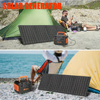 350W/150W Peak Solar Generator Portable Power Station with 60W/40W/30W/21W Solar Panels Included, 240Wh/111Wh/88.8Wh Solar Power Bank AC DC USB Ports for Camping Tents, Emergency Outdoor Home Use, CPAP, Fans, Laptops, Emergency, Gifts