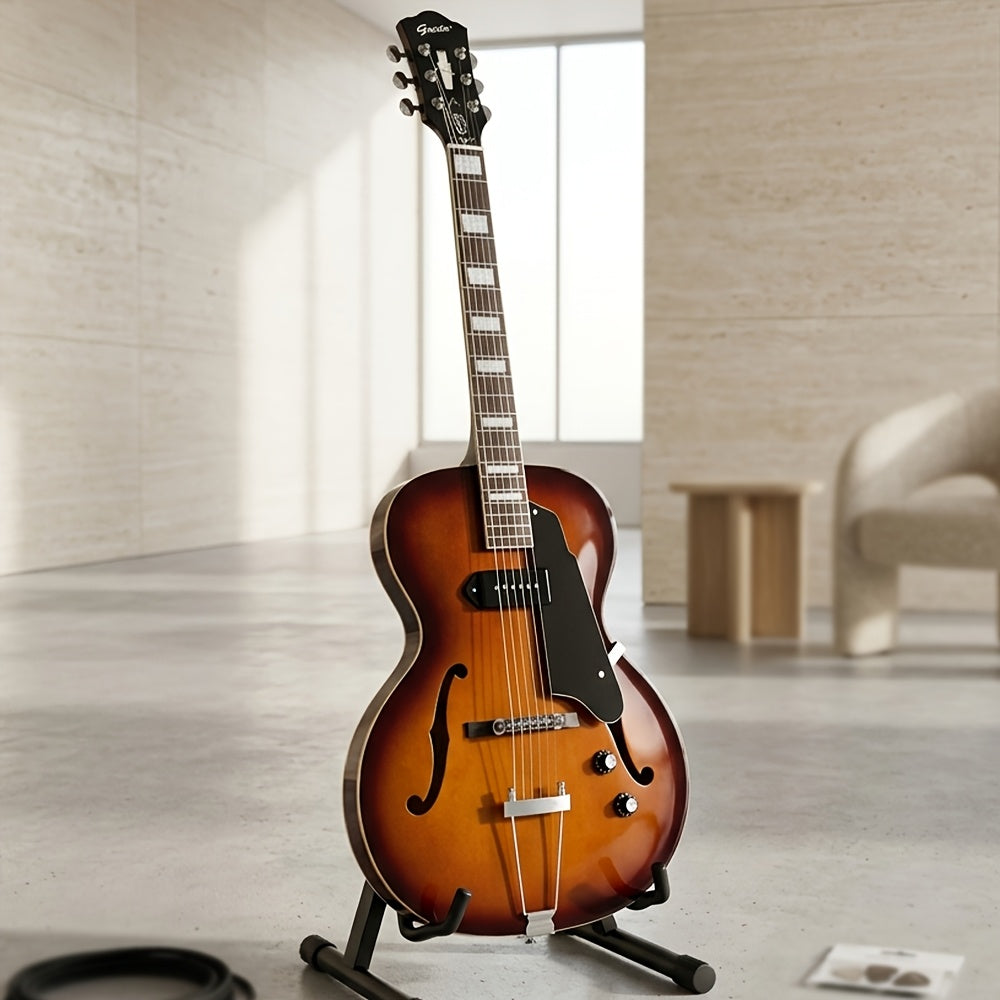 [Jazz Electric Guitar] GROTE Jazz Electric Guitar Hollow Body Chrome Hardware P90 Pickup