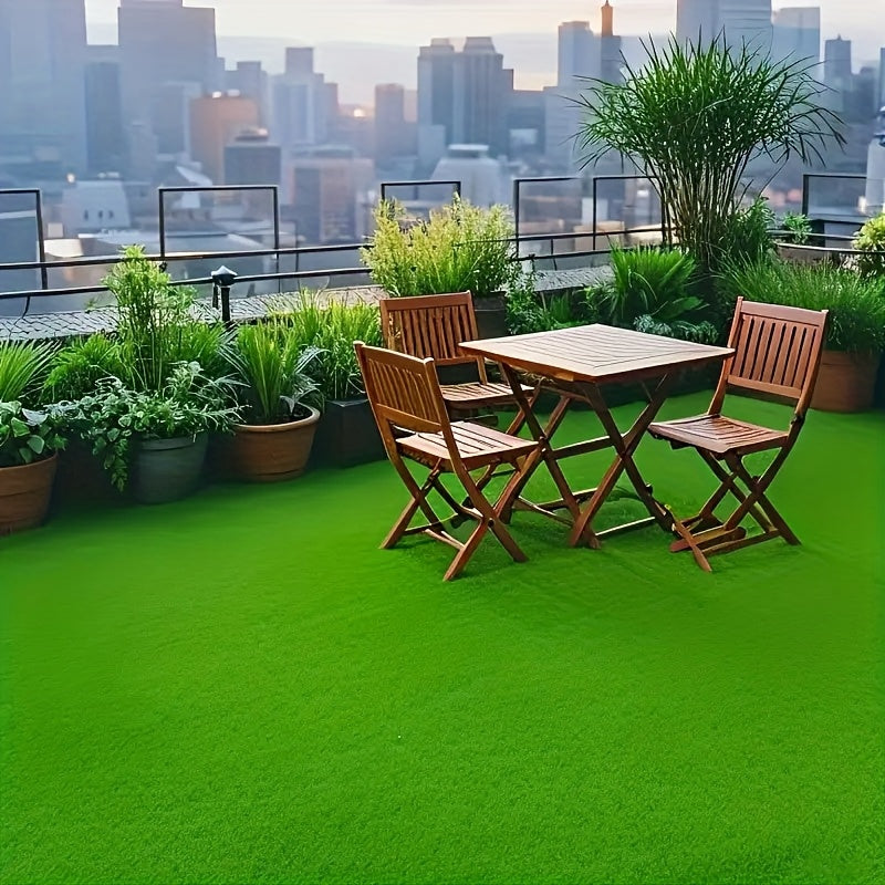 6ft X 22ft/ 6ft X 32ft Artificial Grass Turf, 132/192 Sq Ft Green Synthetic Lawn Roll With 0.7in Pile Height, Fast-Drainage Outdoor Grass For Patio, Balcony, Garden & Pet Area, Installation Tools Included