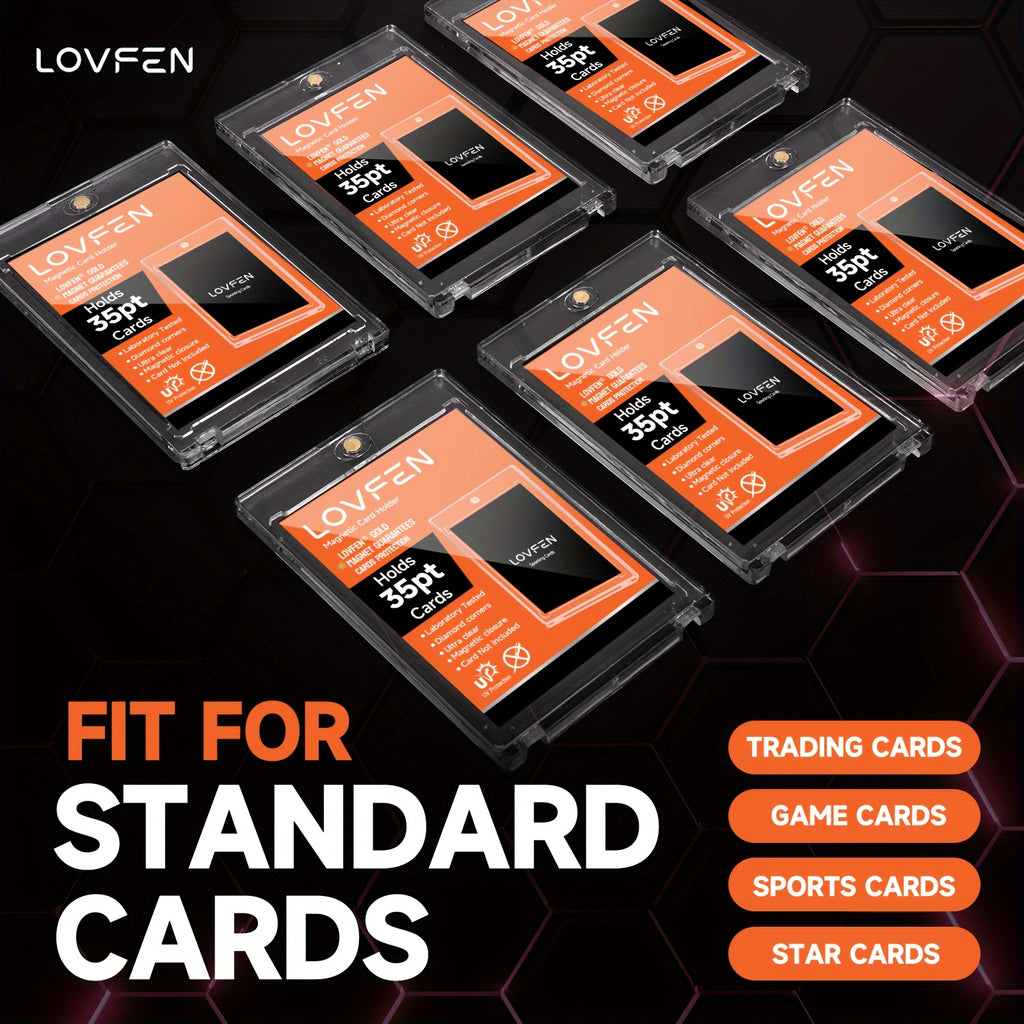LOVFEN 400Ct Thick Version Magnetic Card Holder 35Pt Magnetic Card Holders for Trading Cards Card Display Case Holders Protectors Sleeves Hard Plastic Cover for Sports Game Cards, Easter Gift
