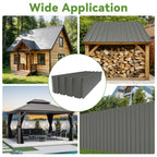 [Waterproof Metal Siding] 72.85''X18.9''/61.02''X18.9'' Corrugated Galvanized Metal Roofing Panels And 1 Pair Of Gloves, Waterproof Metal Siding Panels For Outdoor House, Storage, Chicken Coop, Garage, And Shed, 20pcs/15pcs/10pcs