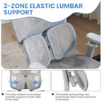 MOJAY Ergonomic Office Chair with Footrest, Big And Tall Desk Chair with Lumbar Support, High Back Home Desk Chair for Long Desk Work, Swivel Rolling Computer Seating with 6D Armrest for Home Office
