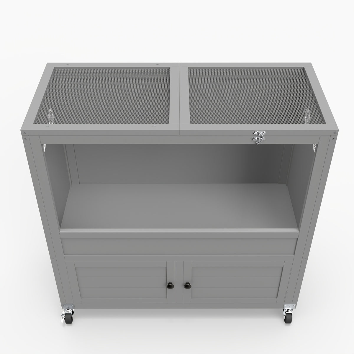 [Reptile Terrarium Stand] 50 Gallon Reptile Terrarium Stand, Adjustable Storage Cabinet, Wheels & Metal Mesh Roof Door, Reptile Habitat Enclosure for Snake/Lizard/Gecko/Tortoise