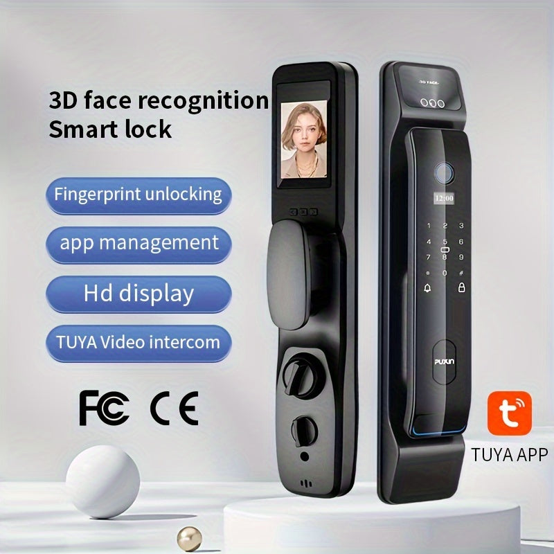 Puxin DF65 Smart Lock with 3D Face Recognition And Automatic Fingerprint Access for Home Use