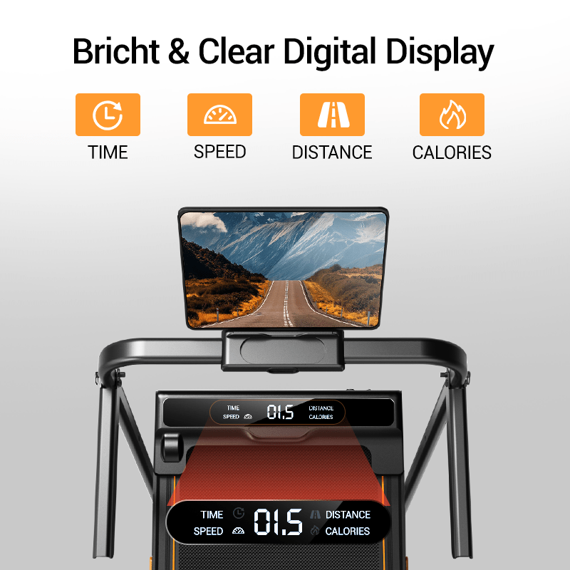 Walking Pad with 16% Incline, 6.3MPH Treadmill for Home Use with Incline, LED Display, 2.5 HP Quiet Small Walking Machine for Home and Office, Maximum User Weight 300Lbs.