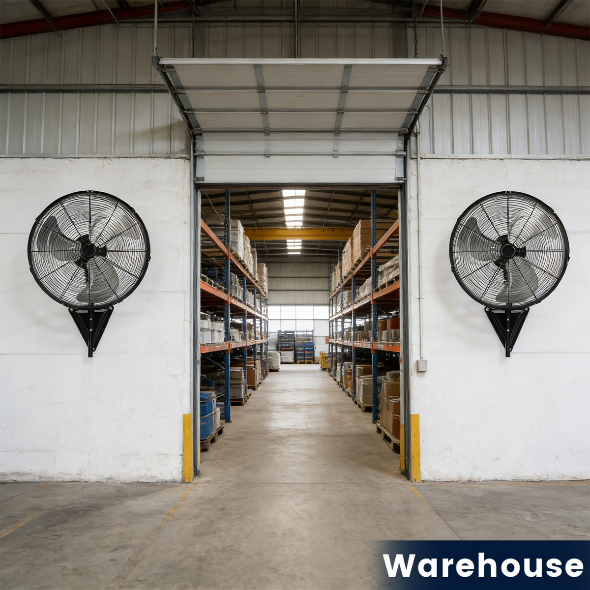 [Wall Mount Fan] 2pcs Wall Mount Fan - 20 Inch Oscillating, 3-Speed High Velocity, Max. 7000 CFM, Industrial Wall Fan for Indoor, Commercial, Residential, Warehouse, Greenhouse, Workshop, Basement, Garage, Black