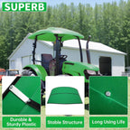 Tractor Canopy Compatible with All ROPS 48-3/8" X 48-3/8" Equipped Tractors and Mowers with a 2" x 2" or 2" x 3" ROPS (Will Add About 4'' to The Height of The Tractor, Red/Orange/Green/Wthite)