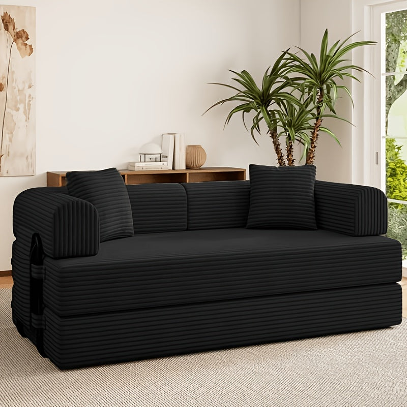 Futon Sets Convertible Floor Sofa Bed With Fixed-Shape Frame, King Size Floor Sleeper 5-in-1 Combination Modular Sofa, Modular Folding Mattress Couch For Living Room Bedroom Playroom
