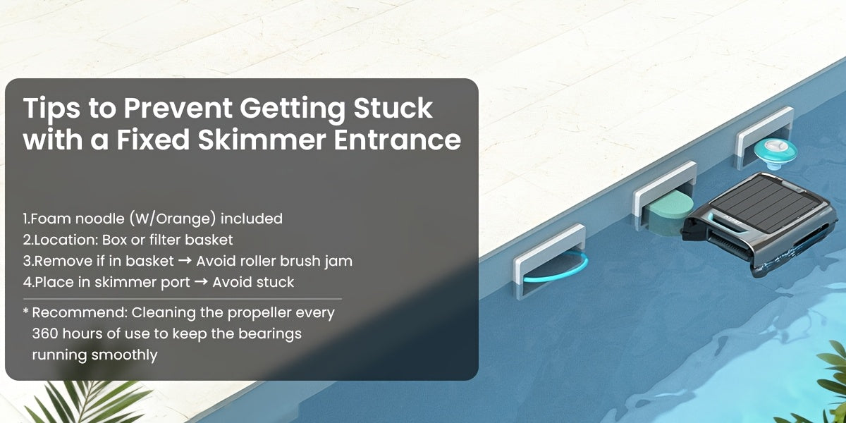 Robotic Pool Skimmer AIPER Surfer S2 for Continuous Surface Cleaning with Solar and USB Charging