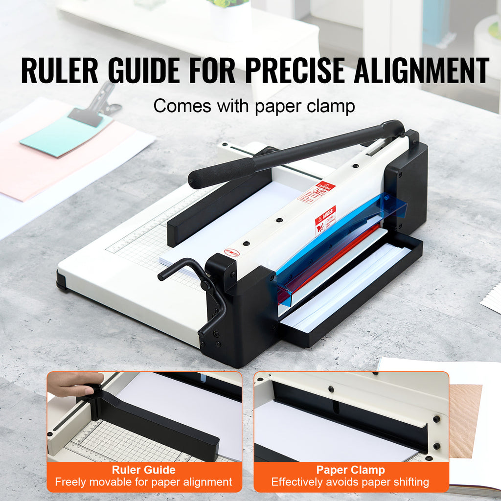 VEVOR Paper Cutter 12/17 inch A3/A4 Guillotine Paper Trimmer 400 Sheet Capacity Metal Base