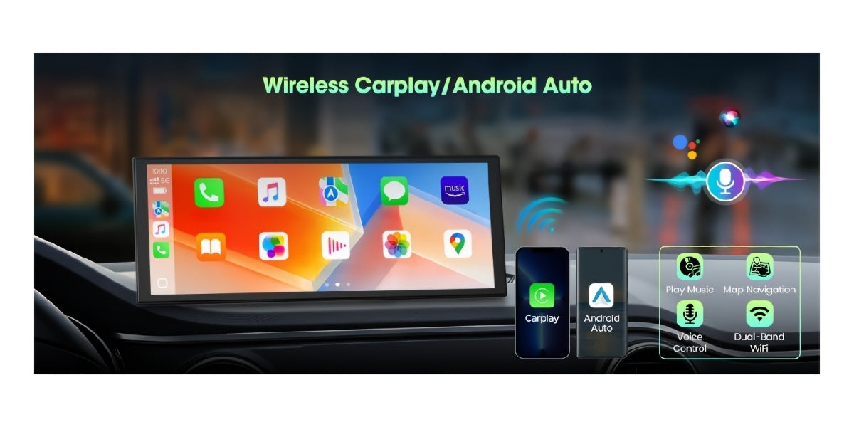CarPlay Screen — LAMTTO 10.25-Inch In-Cell Display for Wireless Phone Integration and In-Car Apps