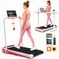 Foldable Treadmill with Incline, 2-In-1 Portable Treadmills for Home Small Spaces, 350 Lbs Capacity Compact Under Desk Treadmill, LED Display & KINOMAP App, No Assembly Required, Space-Saving Design, Without Battery