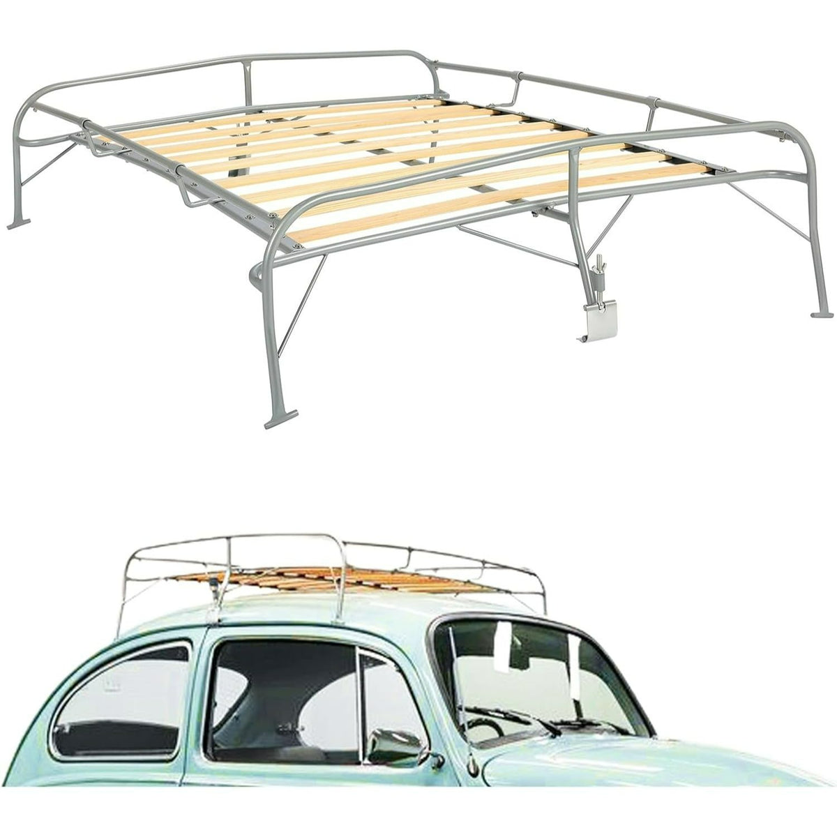 Roof Cargo Rack Compatible with All Volkswagen Beetle VW Type 1 Bugs Rooftop Storage Rack Cargo Carrier Basket Car Top Luggage Holder (halloween & car accessories)