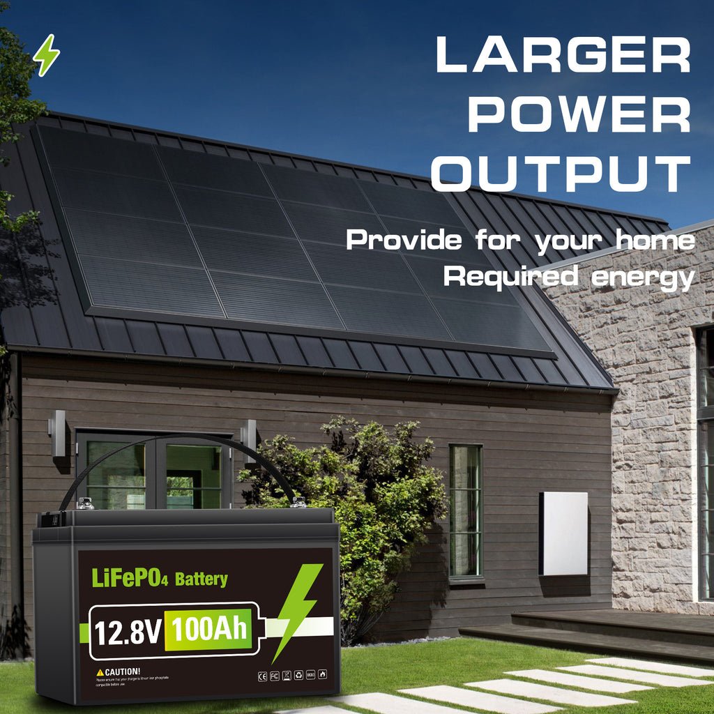 12V 100Ah LiFePO4 battery 1280Wh Group 31，Built-in 100A BMS, Grade A Deep Cycle Battery Supports Series and Parallel Connections,RV, Solar, Marine, Camping and Off Grid Applications