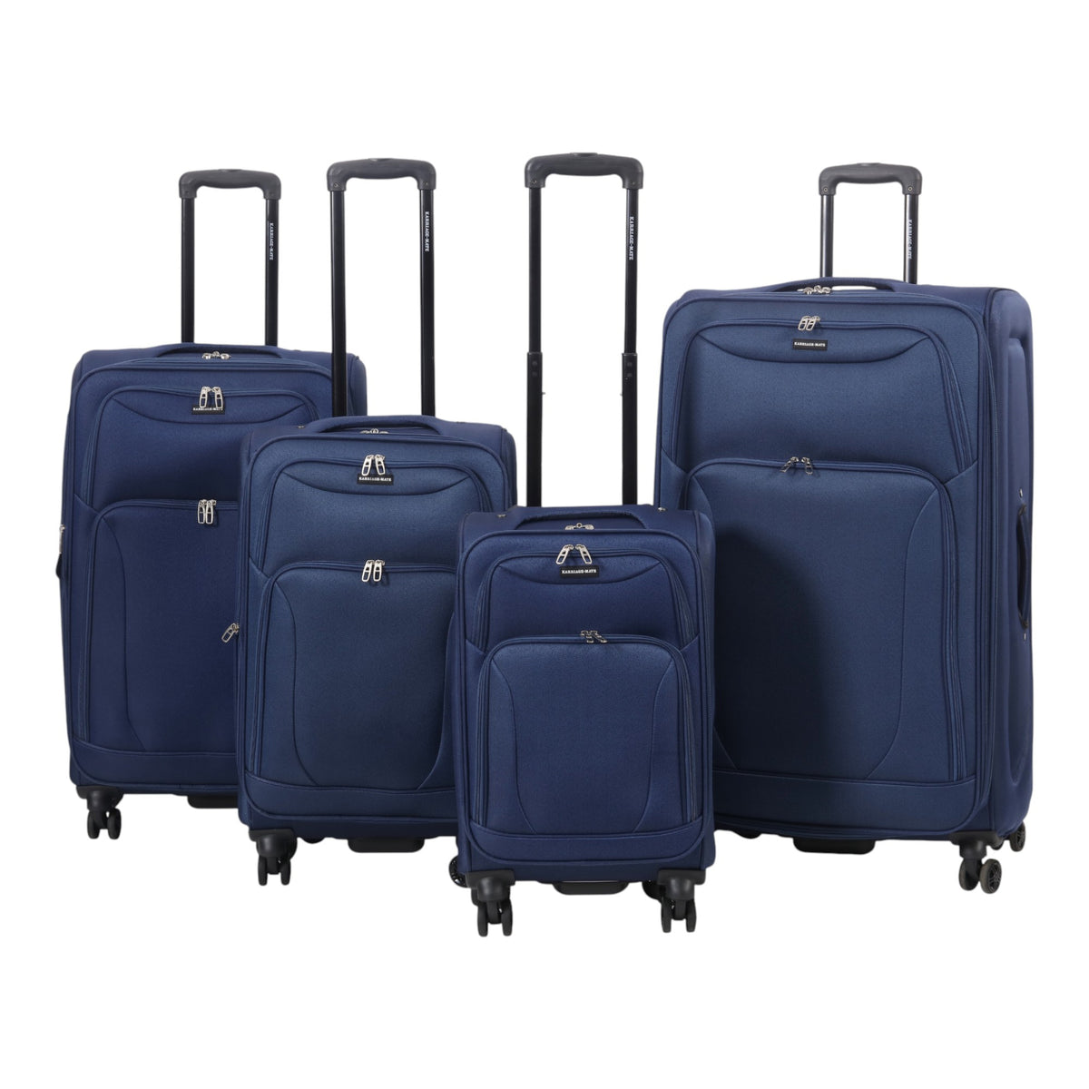 4-Piece Softside Spinner Luggage Set – Lightweight Expandable Suitcases in 20" 24" 28" 32" – Durable Fabric with 360° Wheels & Telescoping Handles – Black, Grey, Plum Travel Set